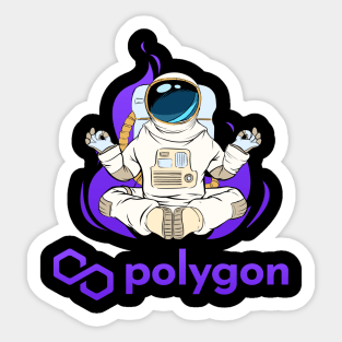 Polygon Matic coin Crypto coin Cryptocurrency Sticker
